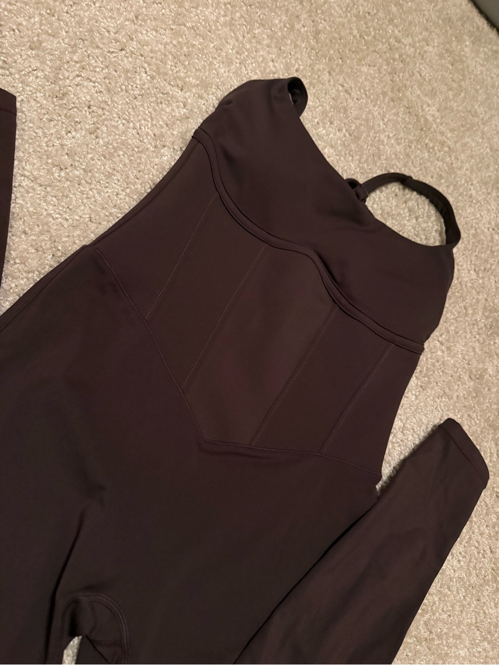 BuffBunny Brown Sculpting Full-Body Shapewear Corset Jumpsuit Size M